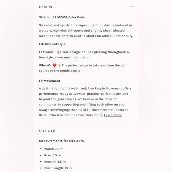 NWOT Free People Movement Rally Ruffle Mini Skirt sz XS/S - Picture 4 of 6